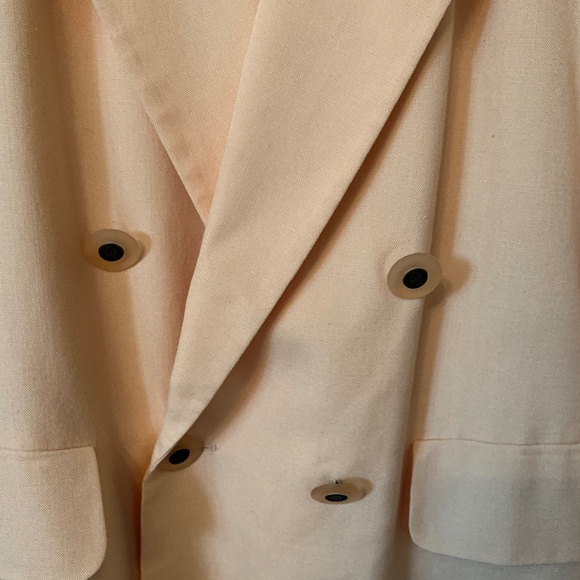 DOUBLE BREASTED YELLOW SHORT JACKET/BLAZER - SIZE 4 - SMALL - PETITE - Picture 6 of 8